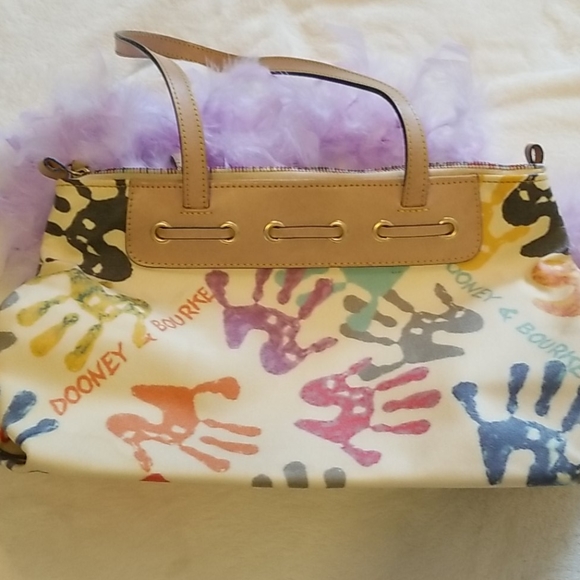 Dooney and Bourke Handprint Multicolored Purse - Picture 4 of 8